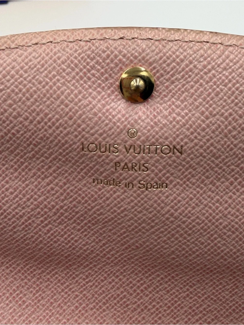 🤎🩷LV Caissa Wallet Damier Ebene and  Pink Full Set Box Dust Bag & Entrupy COA - Picture 6 of 13